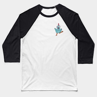 Dancing Chicken Funky Art Baseball T-Shirt